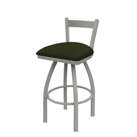 Holland Bar Stool Co 25" Low Back Swivel Counter Stool, Nickel Finish, Canter Pine Seat 82125AN010